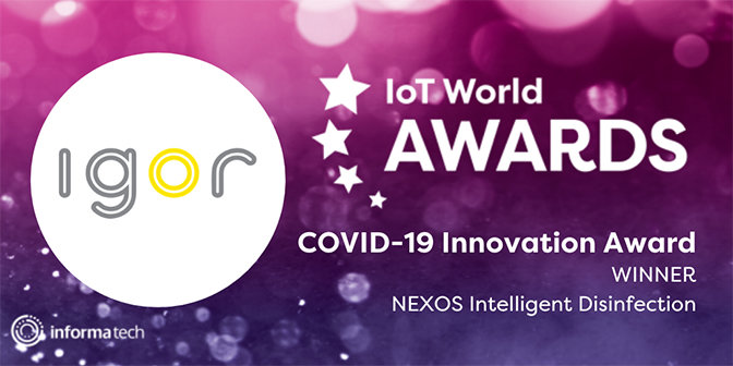 Smart Buildings Innovator Igor Wins IoT World's 'COVID-19 Innovation' Award